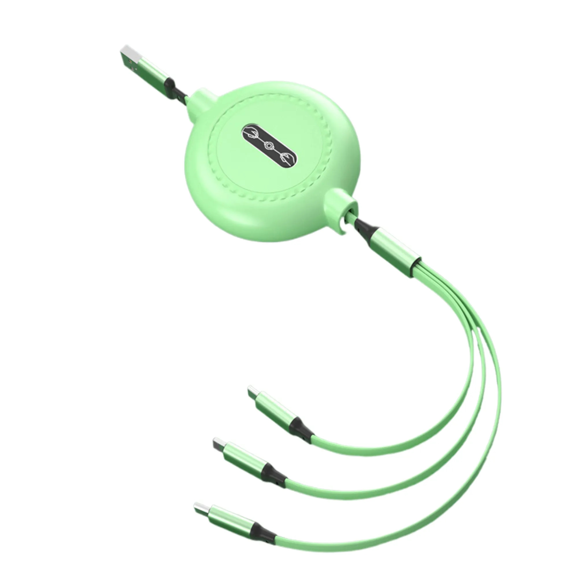 MOQ100 Retractable Portable 3 in 1 Charging Cable 2