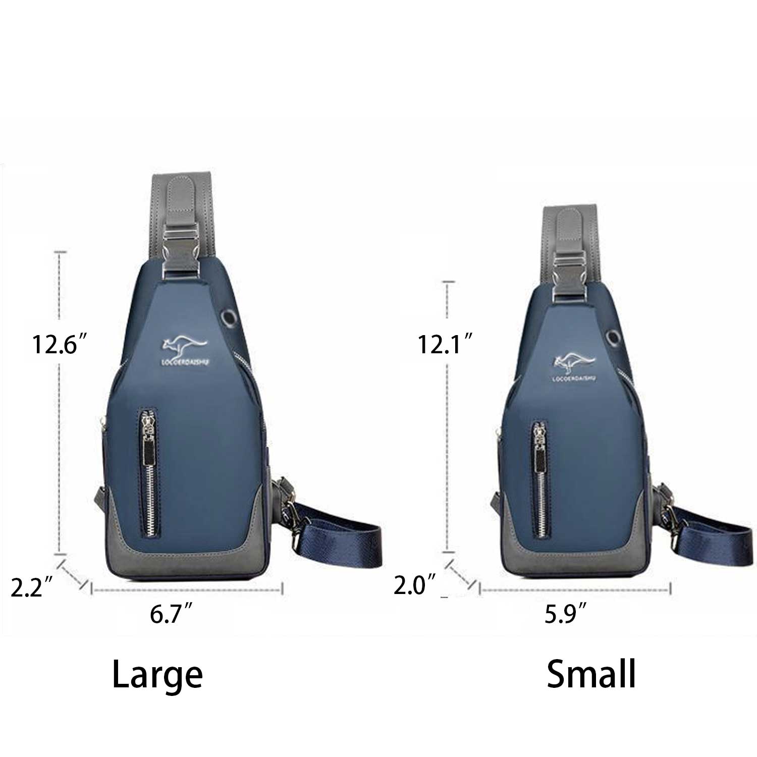 Oxford Fabric w/ Power Bank Pocket Men's Casual Chest Bag 2