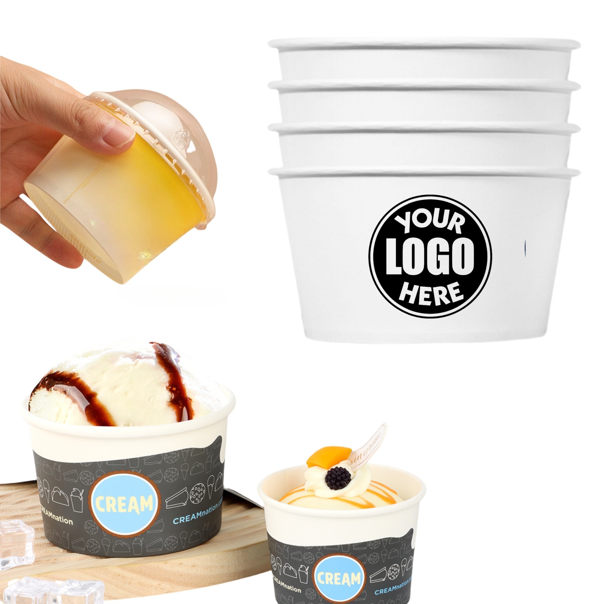 Customed Paper Ice Cream Cups 3