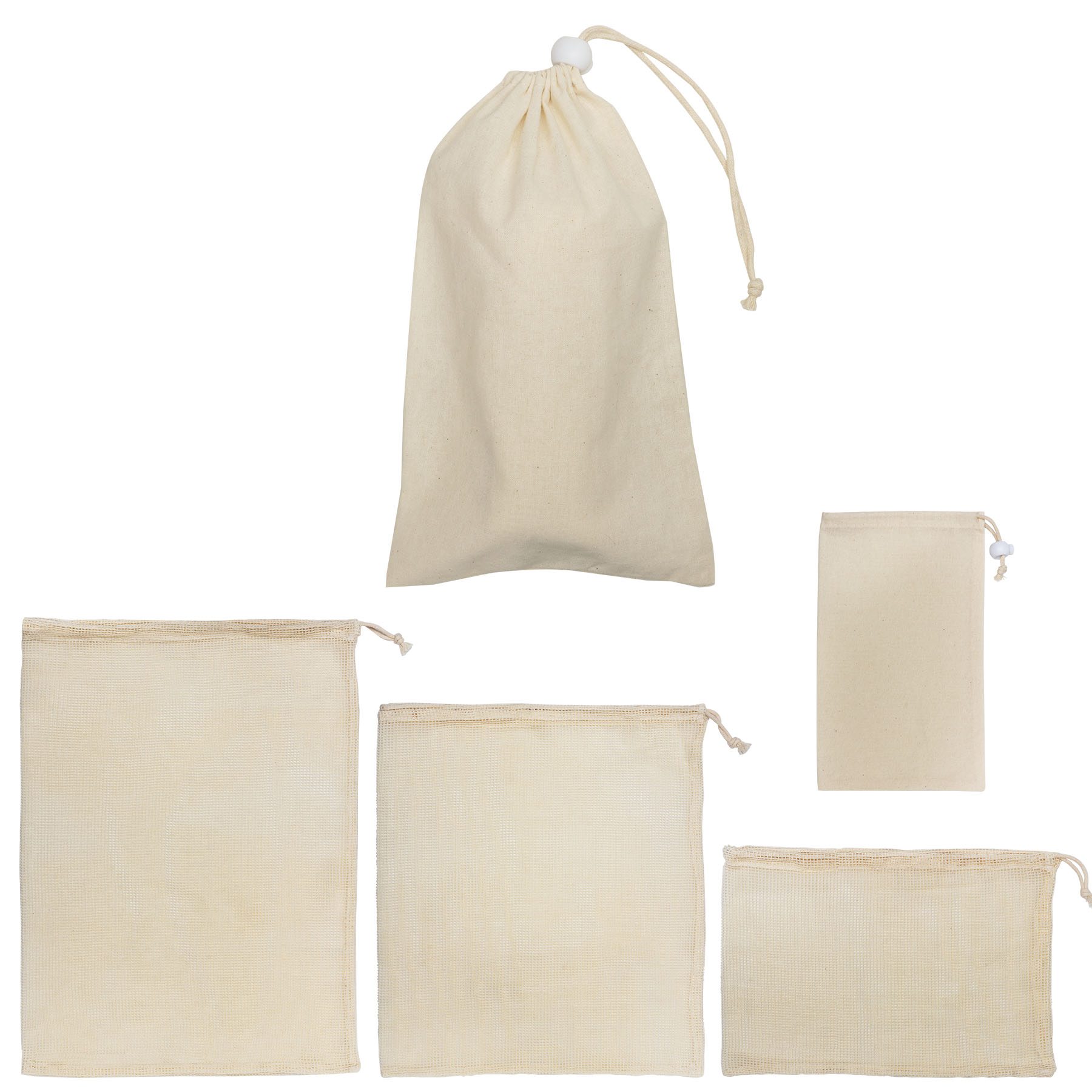Reusable Cotton Mesh Produce Bag Set 2