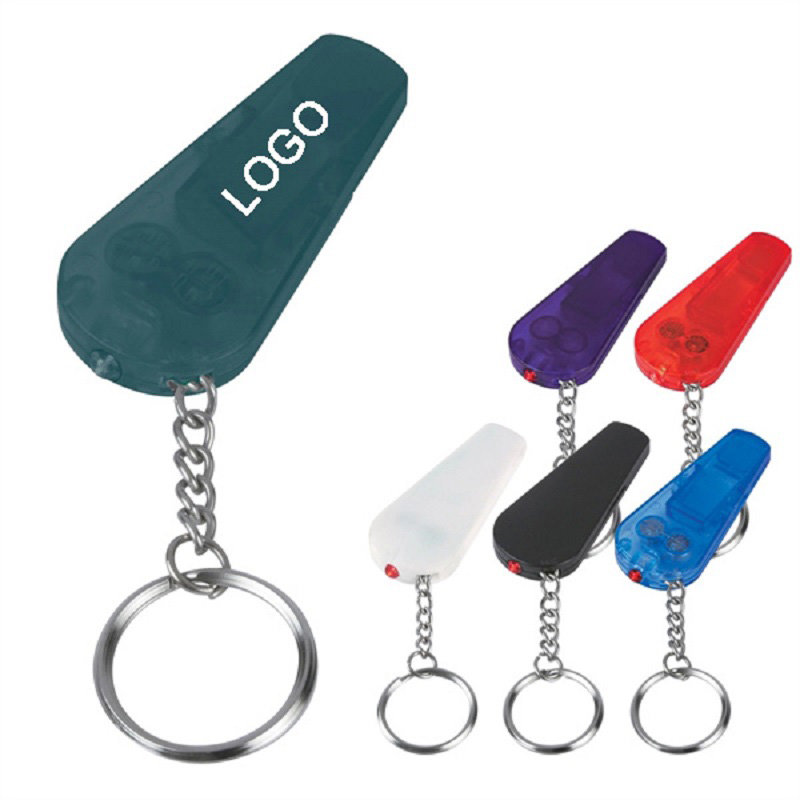 2 3/8" L Whistle W/ LED Light & Key Chains 1