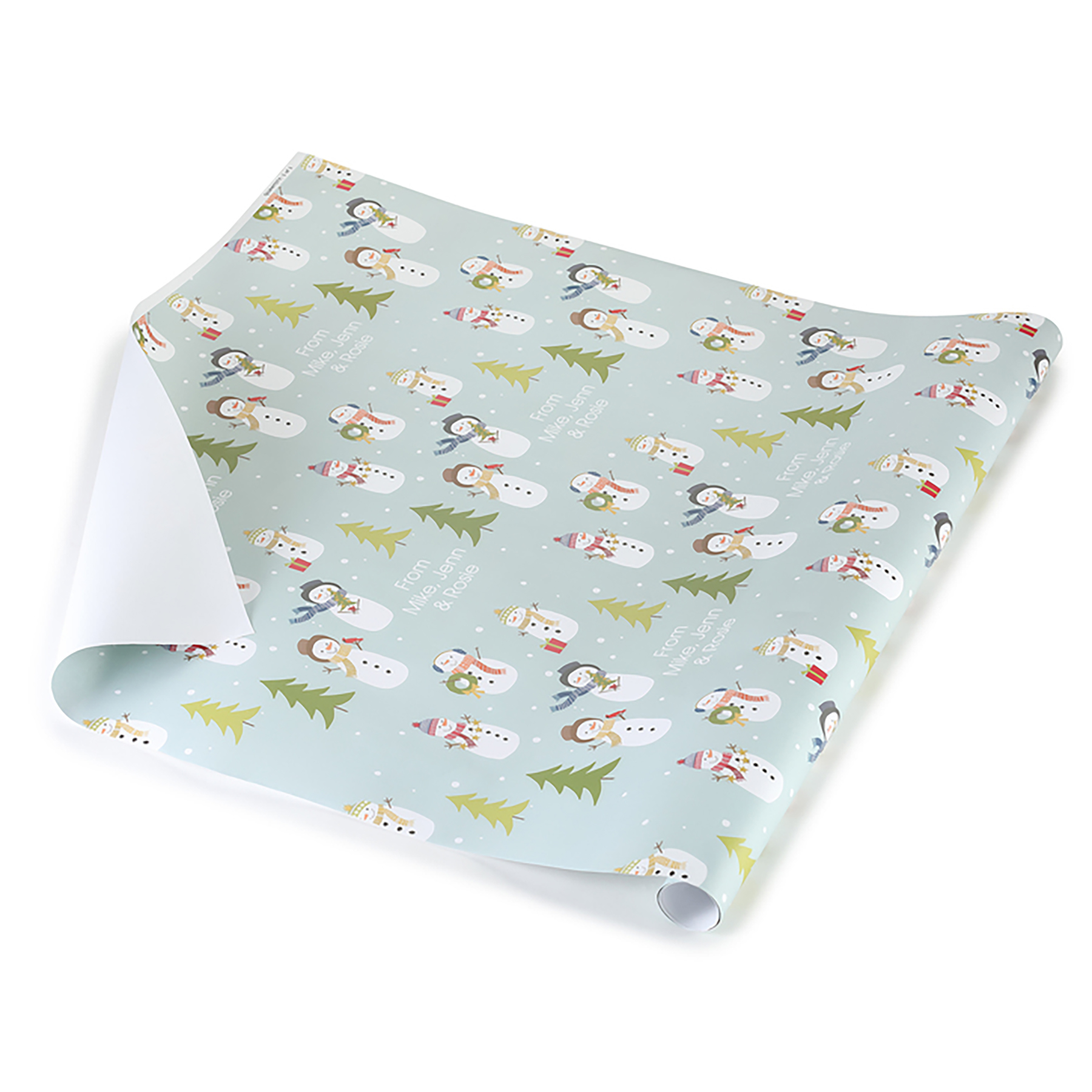 Frosty Friends Personalized Wrapping Paper Roll 4