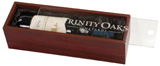 Rosewood Finish Wine Box with Clear Acrylic Lid 2