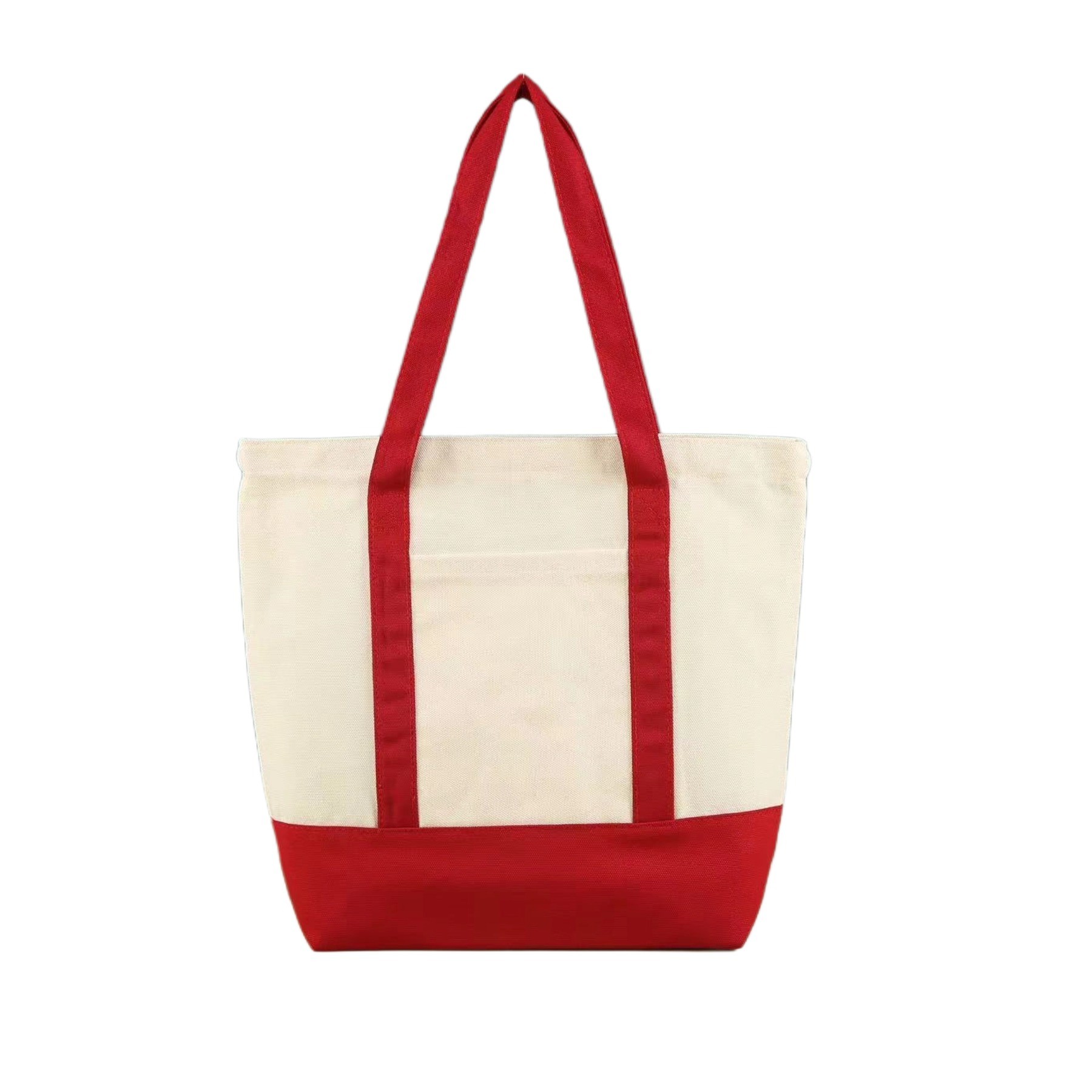 12Oz Cotton Canvas Boat Tote Bag With External Pocket 1