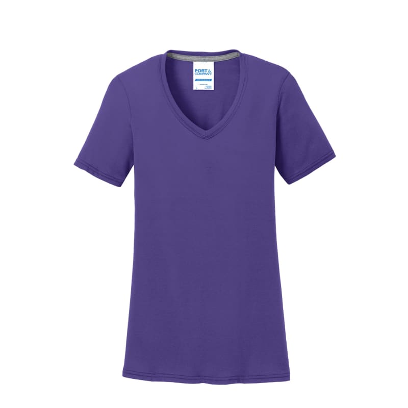 Port & Company Women's Performance Blend V-Neck Tee. 36