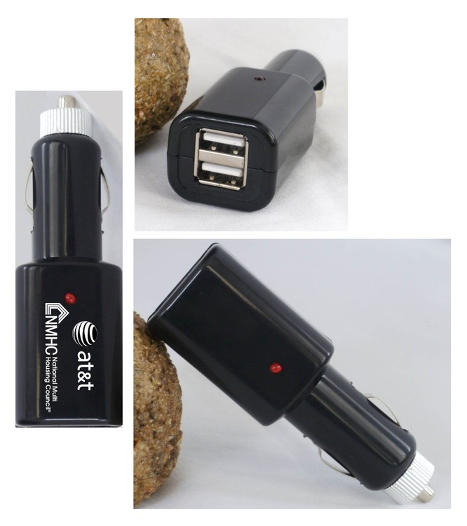 iBank ® Dual USB Car Charger for iPad, iPhone, iPod, USB Devices
