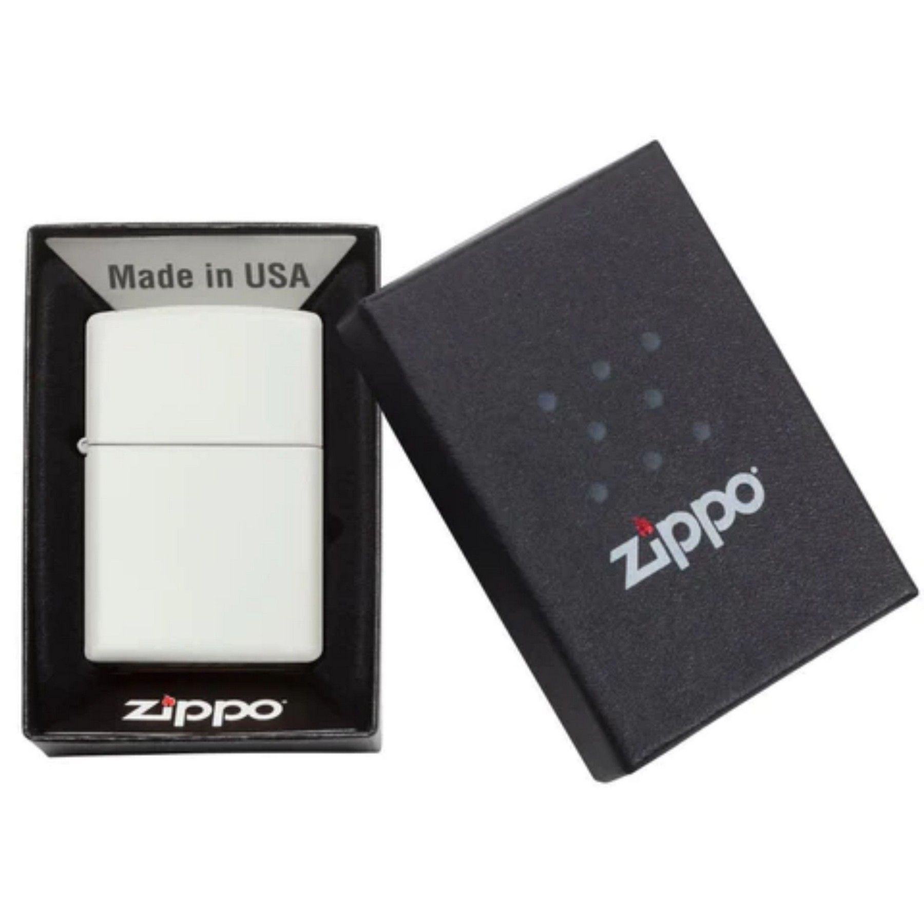 Genuine Zippo windproof lighter - White Matte 3