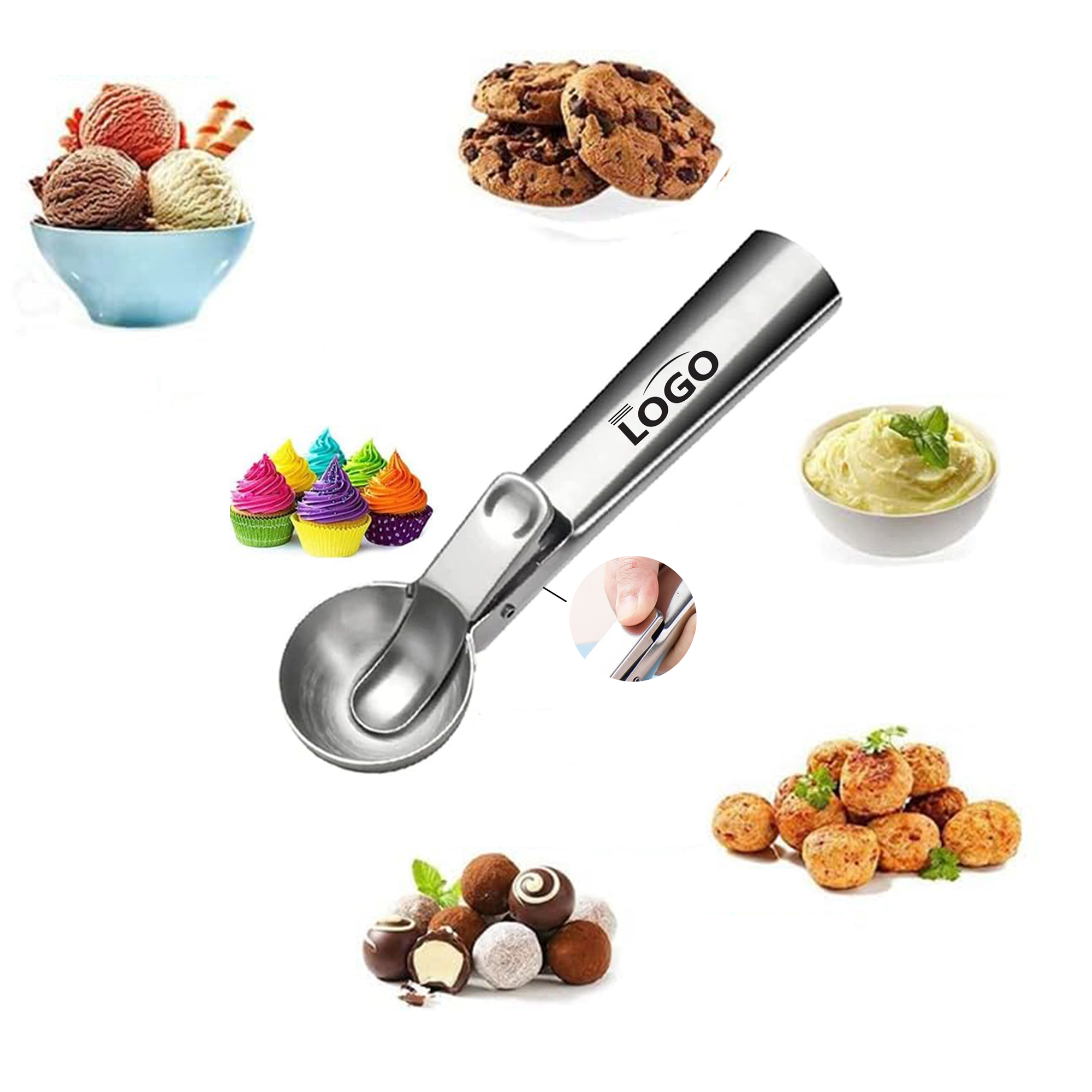 MOQ20 Stainless Steel Ice Cream Scoop 2