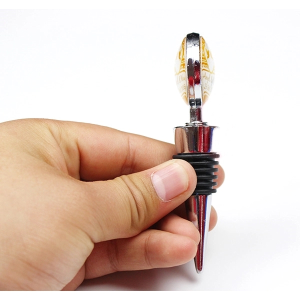 Personalized Wedding Bottle Stopper With Epoxy Dome 5