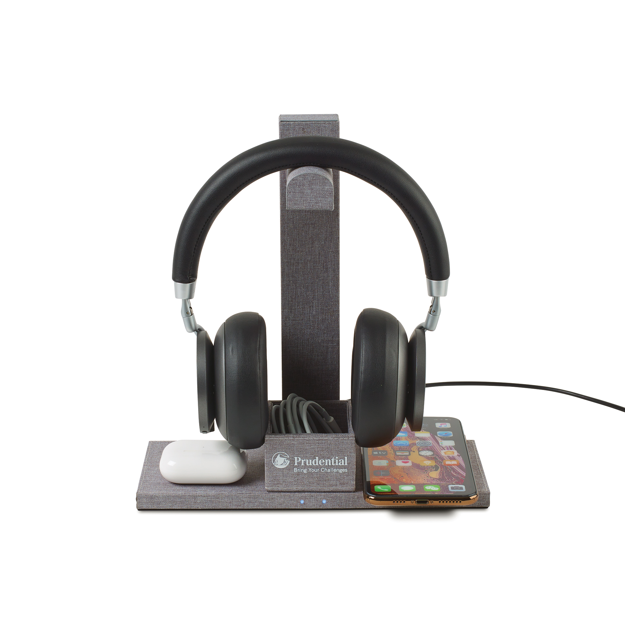 Truman Dual Wireless Charger and Headphone Stand 12