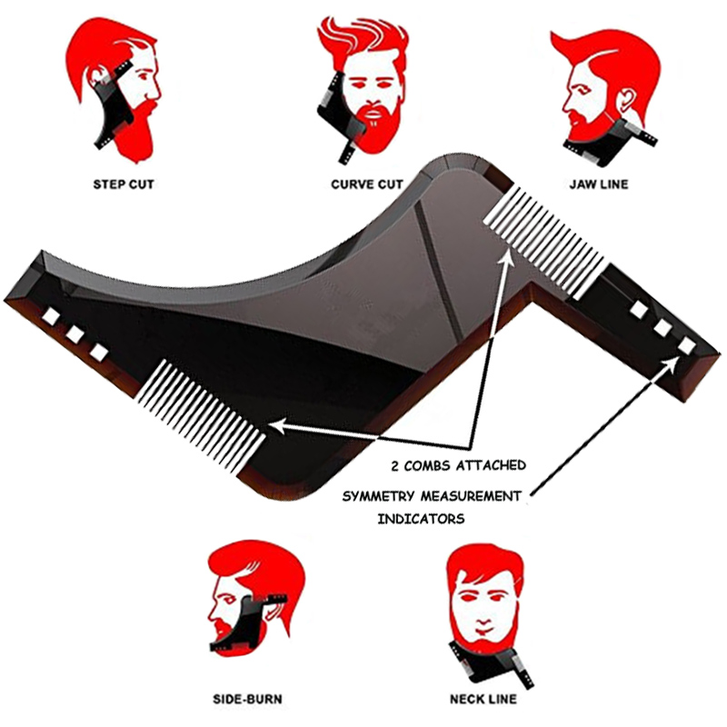 Beard Shaping and Styling Template Comb 2