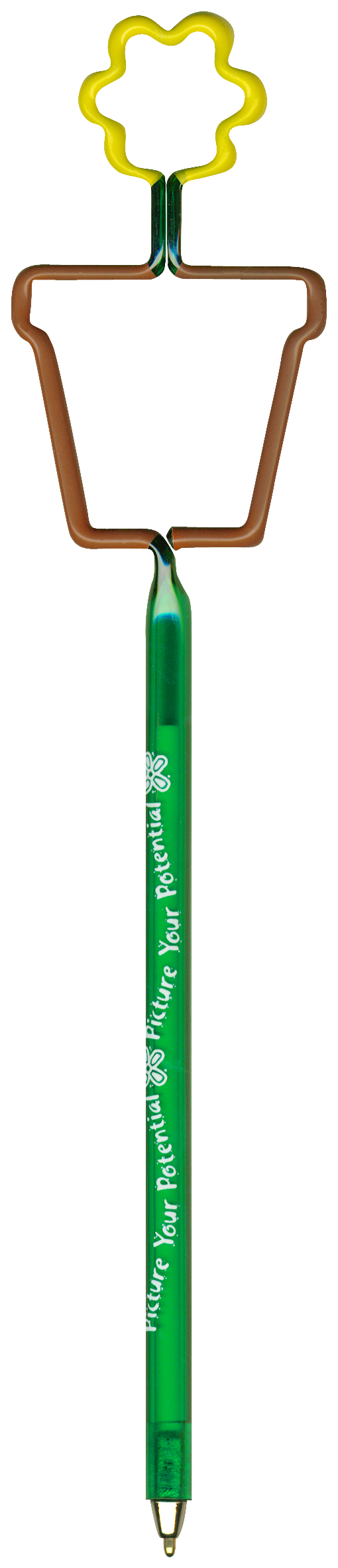 Flower in Pot Multi-Color Inkbend Standard, Bent Pen