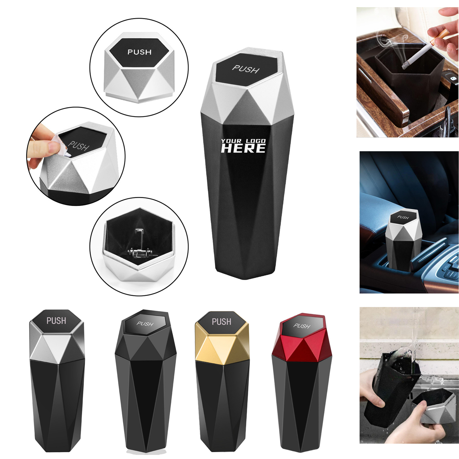 Diamond Design Mini Garbage Bin 2