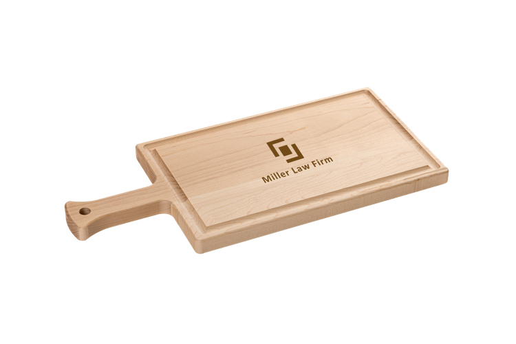 Maple Service Board with Juice Groove and Handle 16-1/4"x7-1/2"x3/4" 2