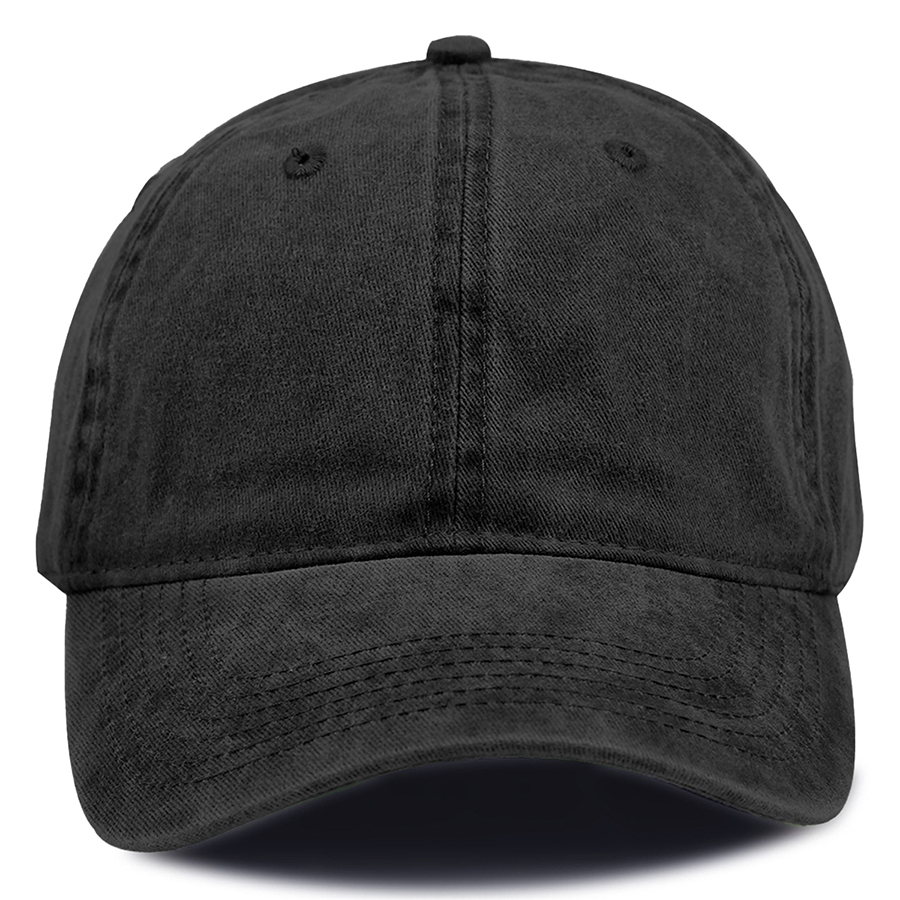 Stock Washed Cotton 6-Panel Baseball Cap w/ Metal Tuck 15