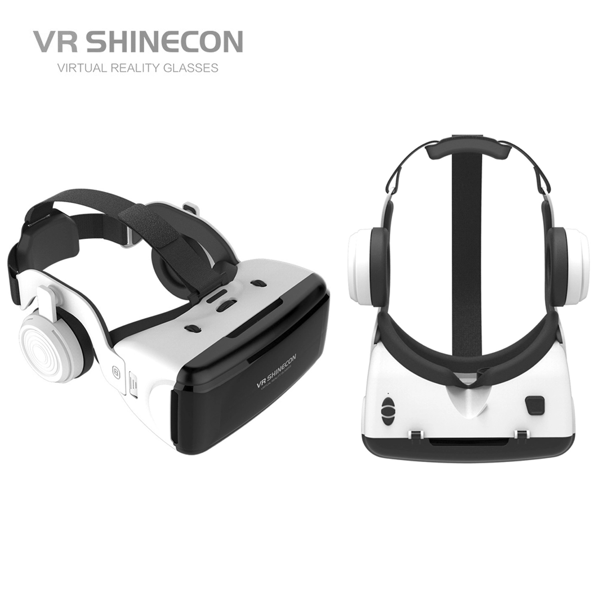 3D VR Virtual Reality Headset with Wireless Headphones 2