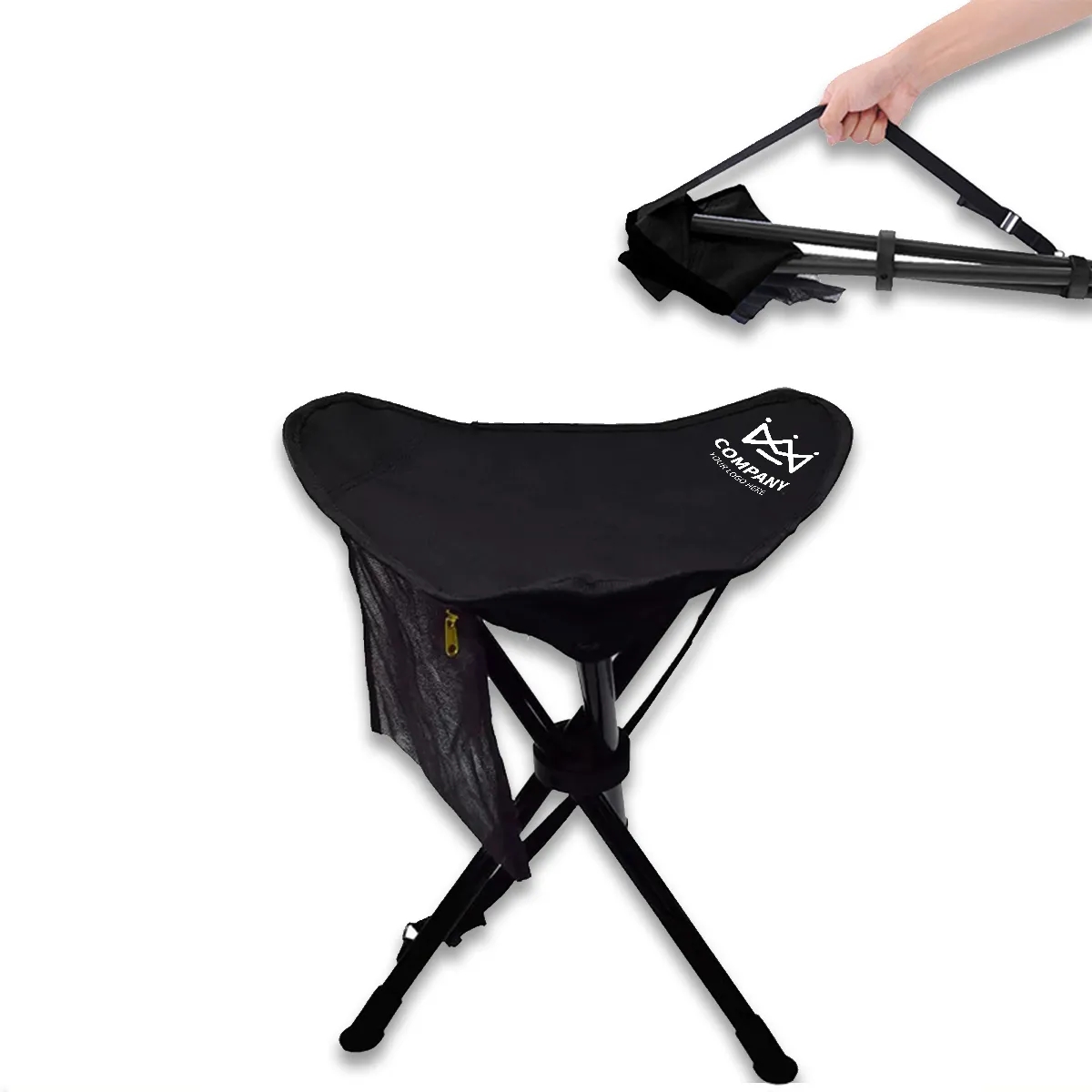 Folding Tripod Stool Portable Lightweight Small Chair 3