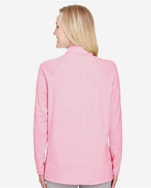 Women's CrownLux Performance® Clubhouse Micro-Stripe Quarter-Zip Pullover - DG480W 8
