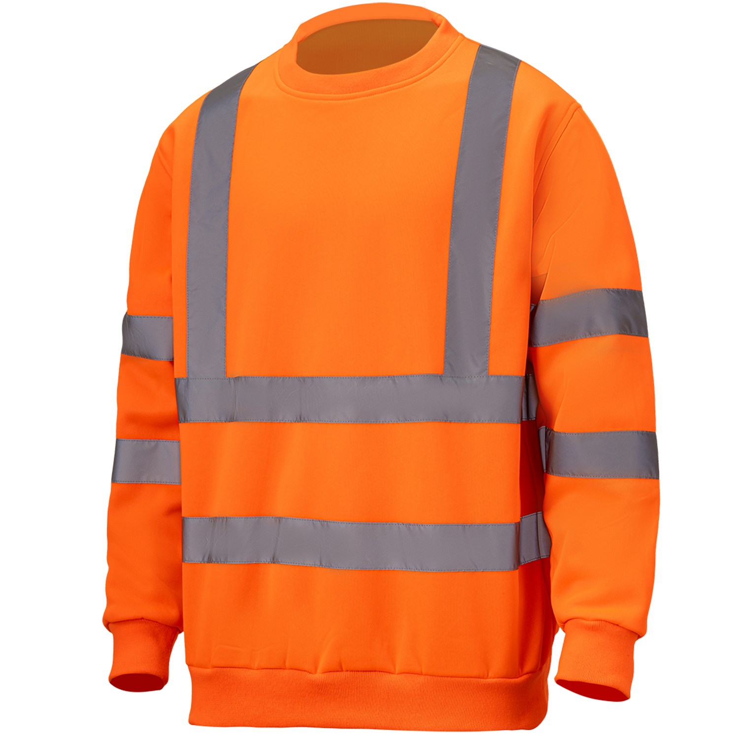 Class 3 Double Band 2" Reflective Tape Safety Sweatshirt 3
