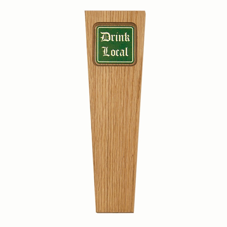 Wood Beer Tap with Recessed Imprint Square 11 25 x 3 3 x 0 75
