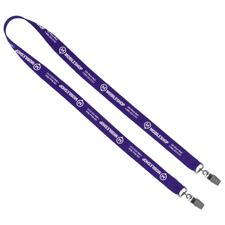 "CULVER" 3/4" Width Dual Attachment Silkscreen Polyester Lanyard 19