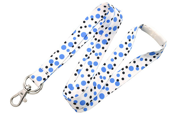 Polka Dot Breakaway Lanyard (Blue) 1
