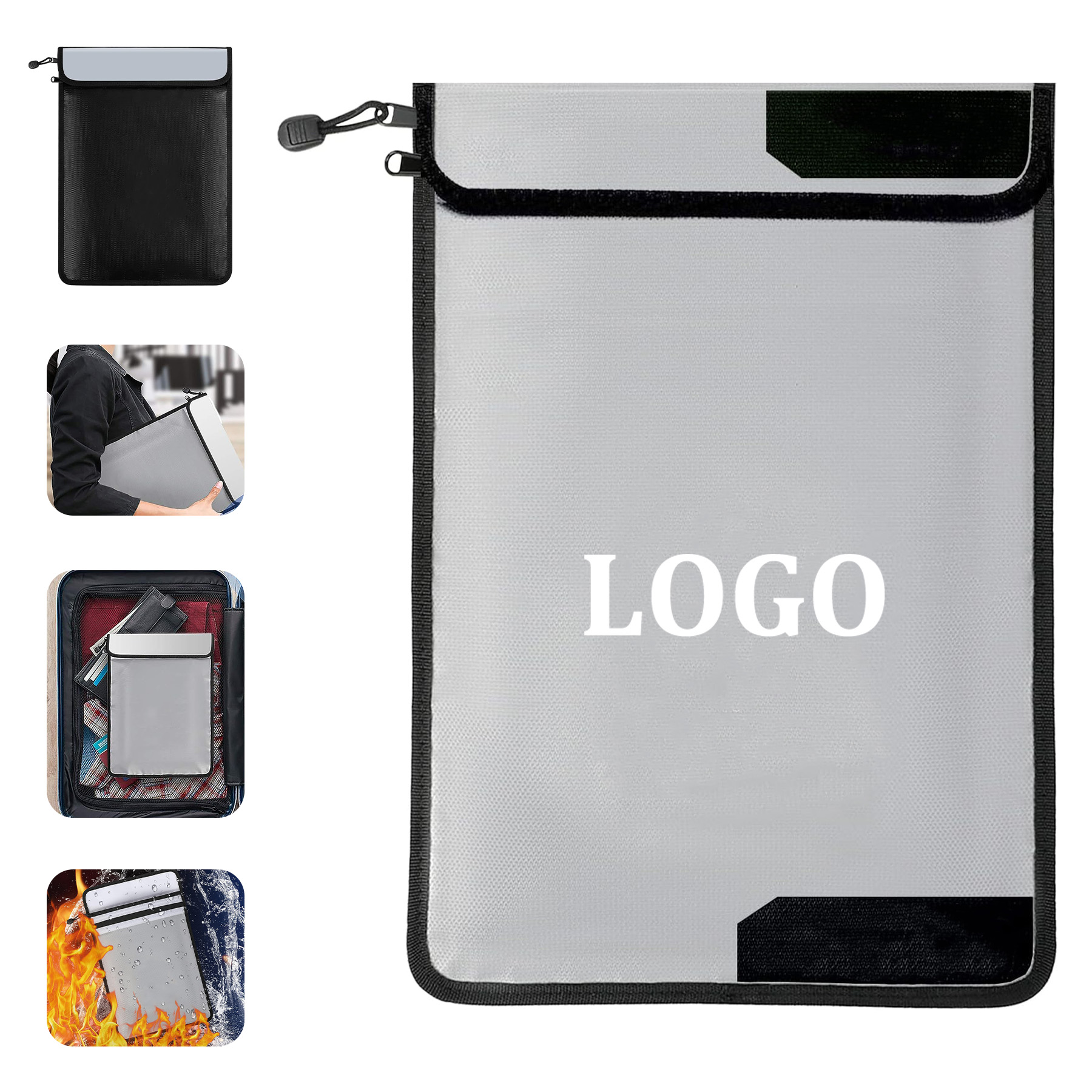 Two Pockets Fireproof Document Bag 3