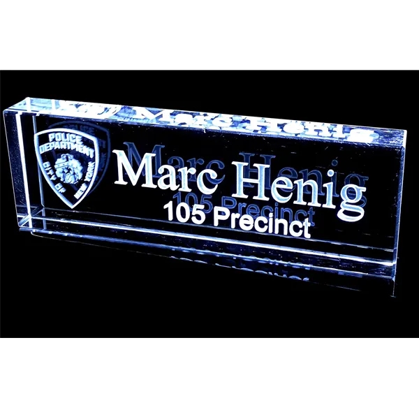 Crystal Desk Name Plate 4