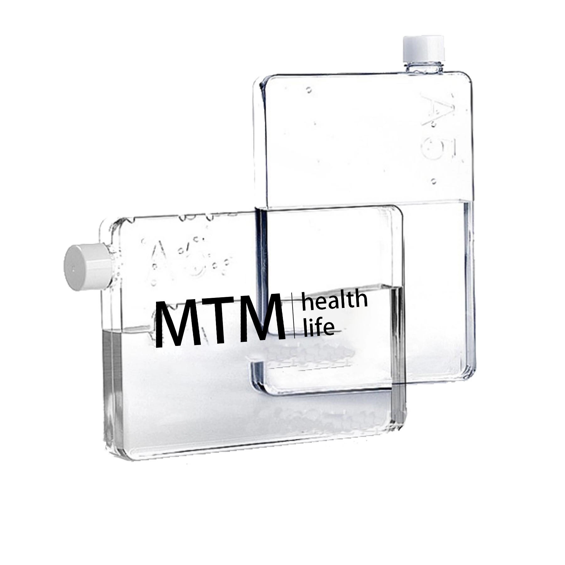14oz Clear Plastic Square Water Bottle 6