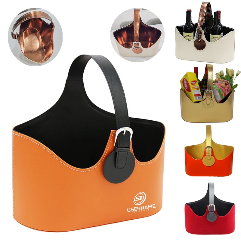 Leather Basket Box Storage Basket for Hamper Baskets Gift 1