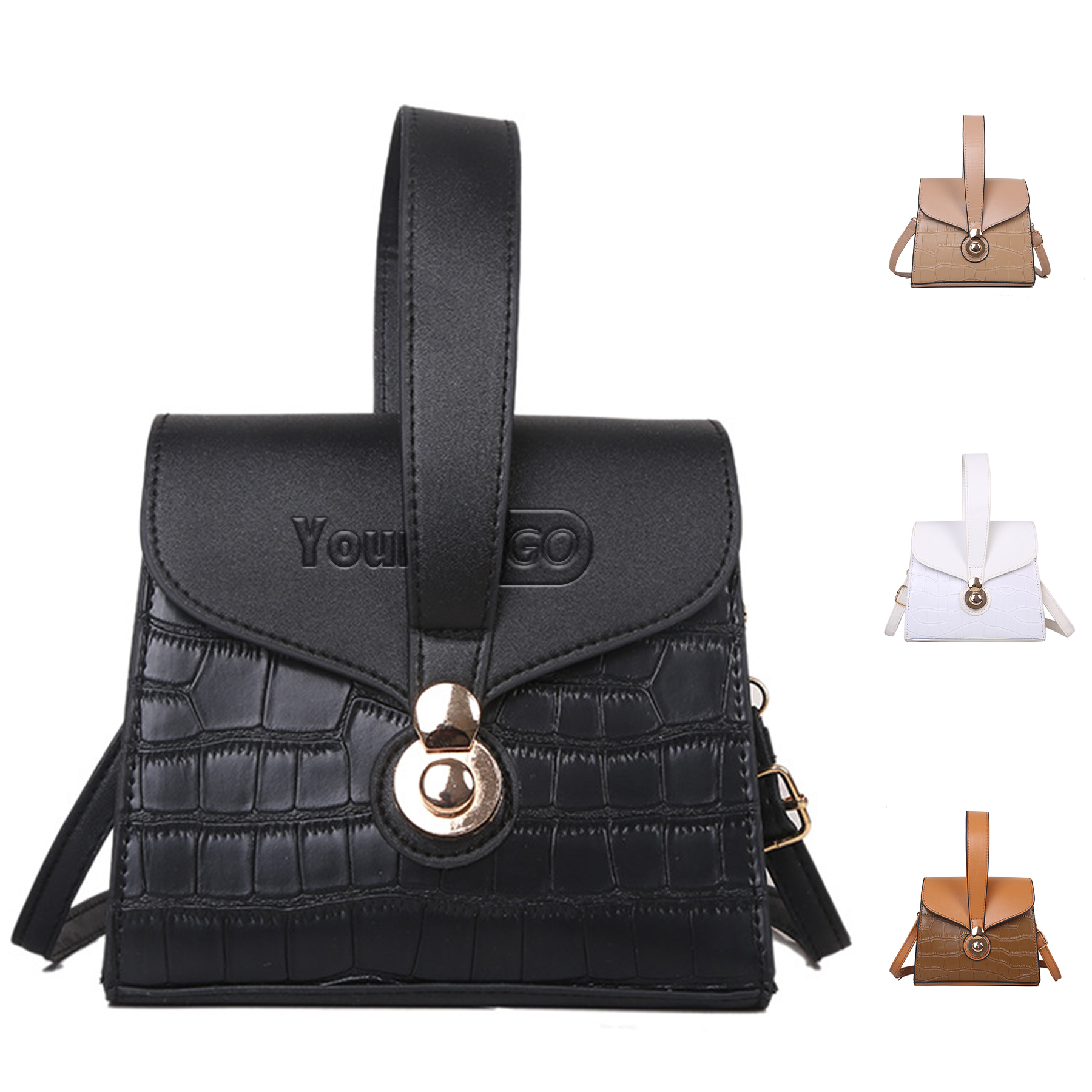 PU Niche design with a shoulder lock clasp cross-body bag 2