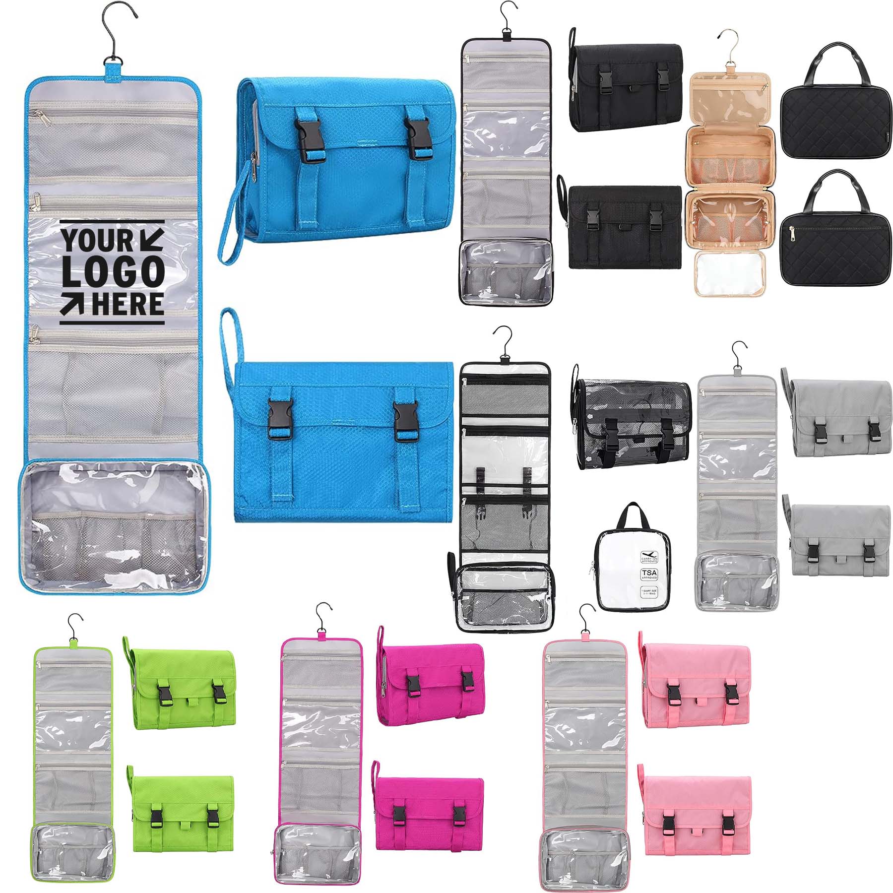 Waterproof Cosmetic Storage Organizer Case Travel Hanging Toiletry Large Capacity Makeup Bag 2