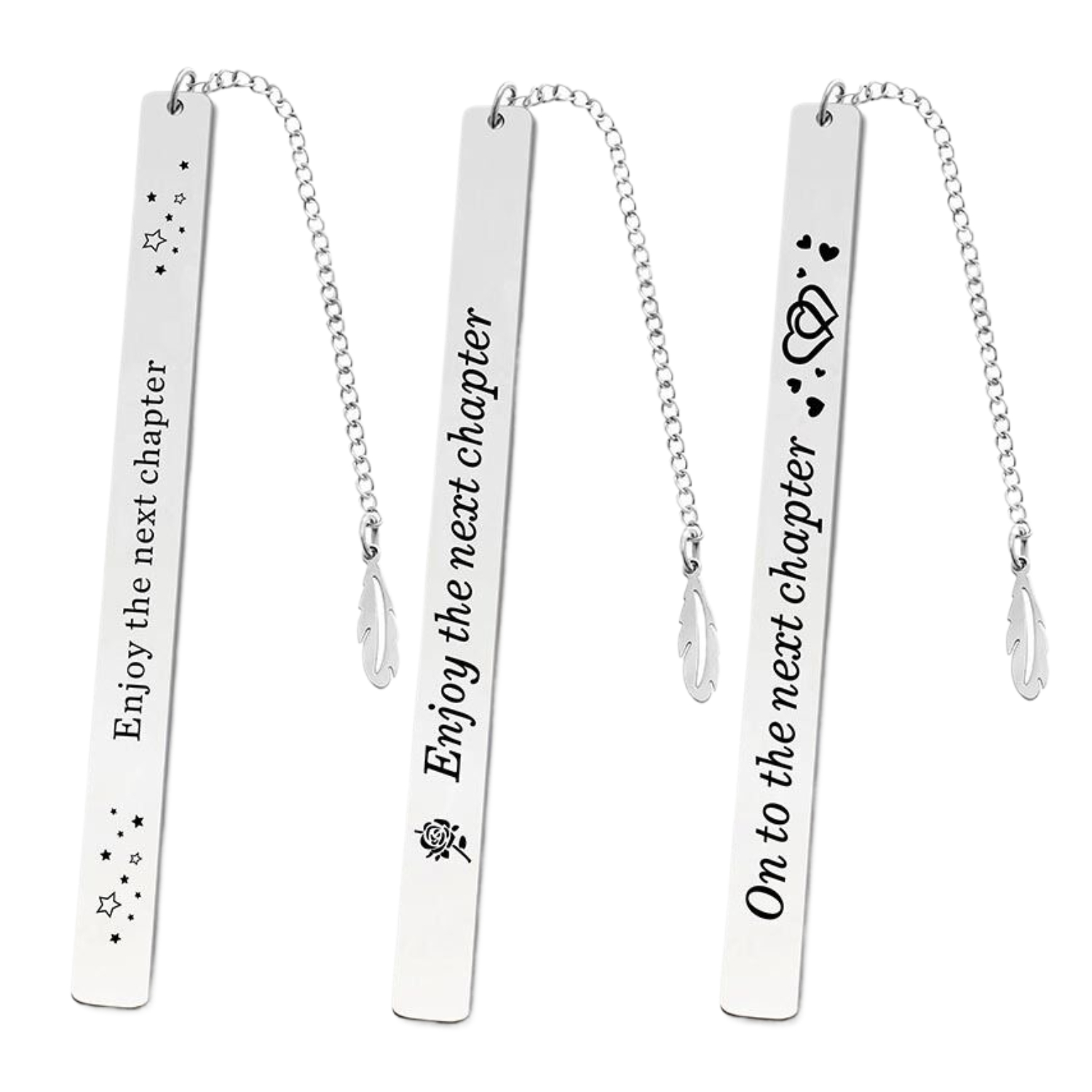 Sleek Stainless Steel Metal Bookmark 2