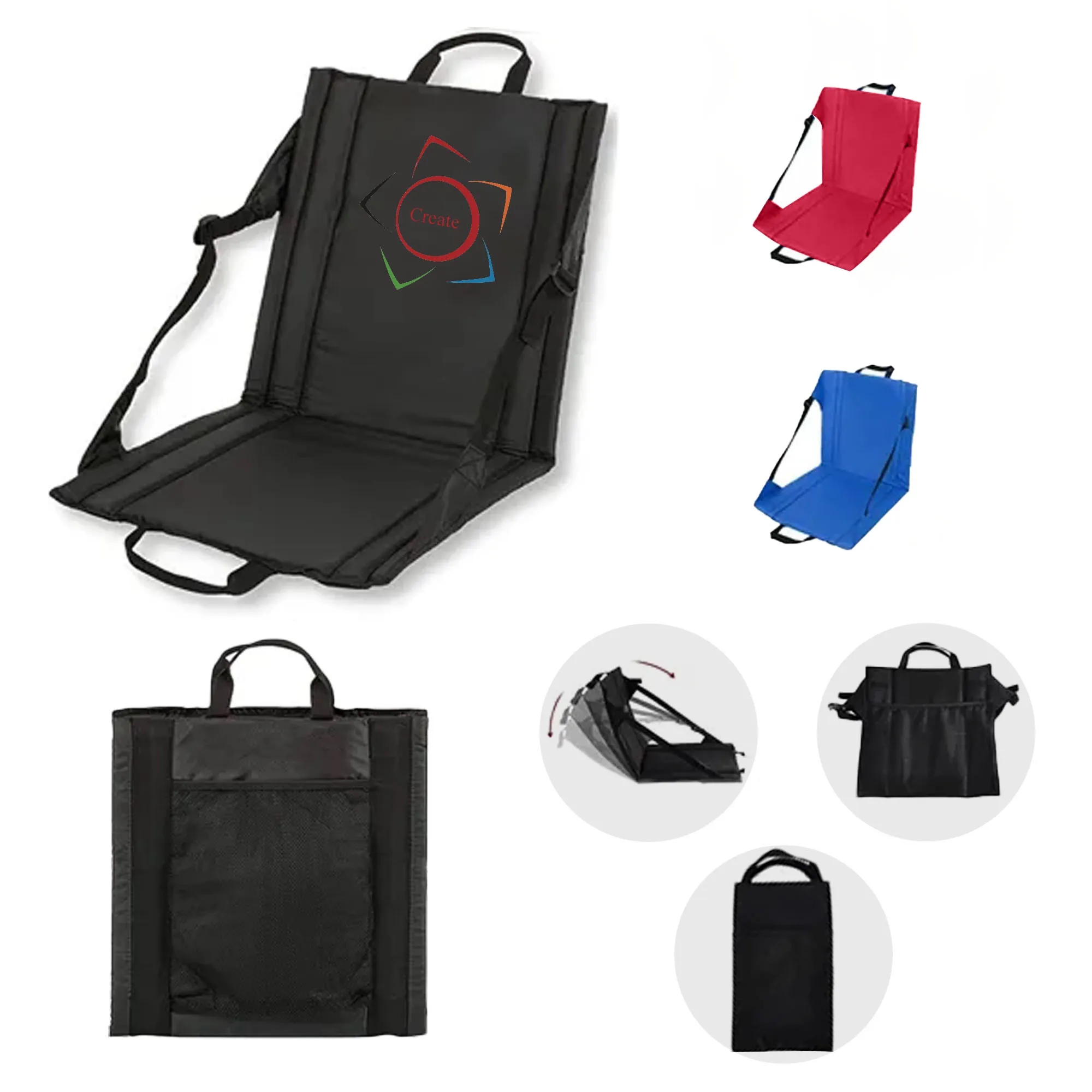 210D Oxford Folding Chair With Carrying Bag 31" x 14"