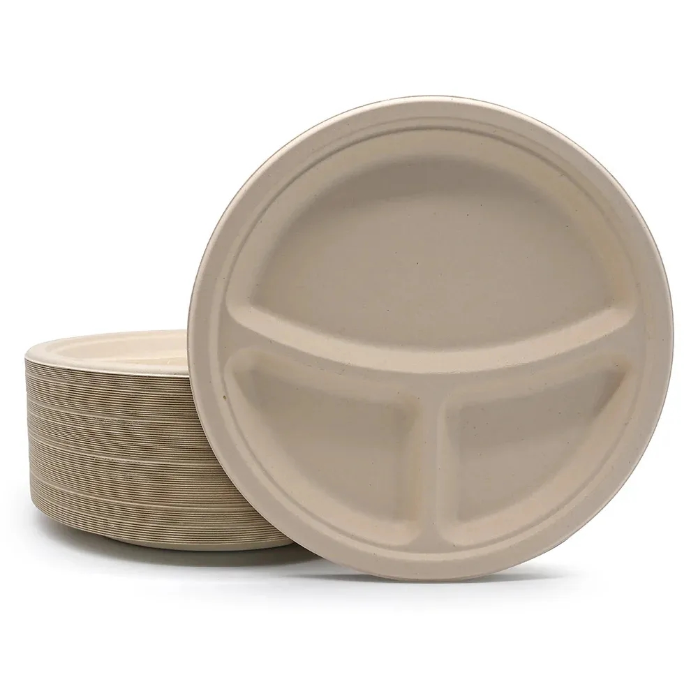 100% biodegradable bamboo paper disposable plates 1