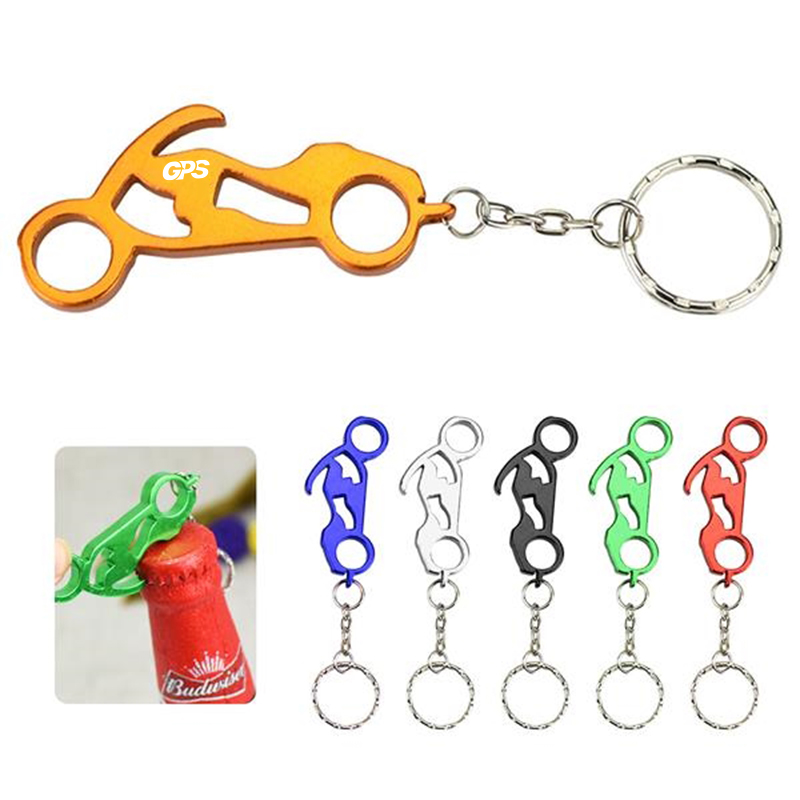 2 5/8 " Motorcycle Shaped Bottle Opener Key Holder