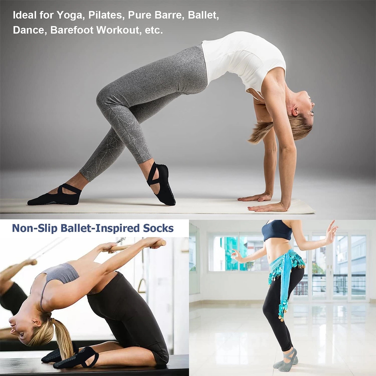 Non-Slip Barefoot Workout Yoga Socks 3