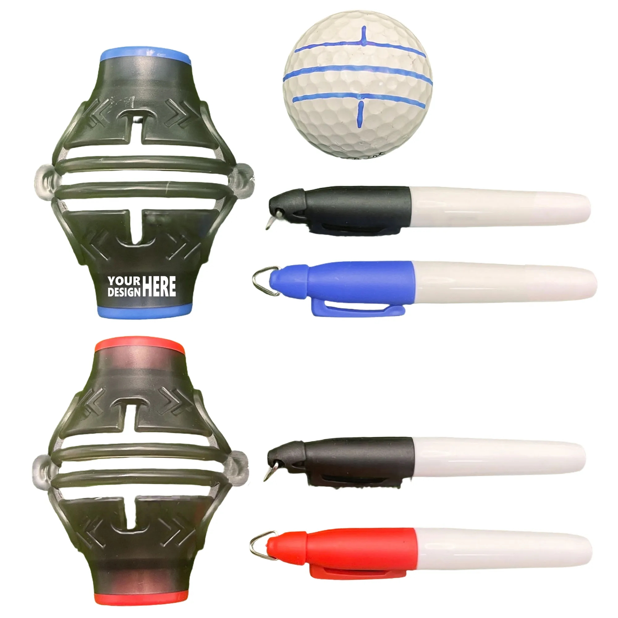 Golf Ball Liner With Dual Pens