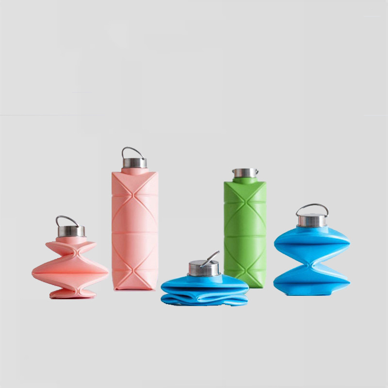 New Silicone Water Bottle Portable Foldable Cup Bottle 1