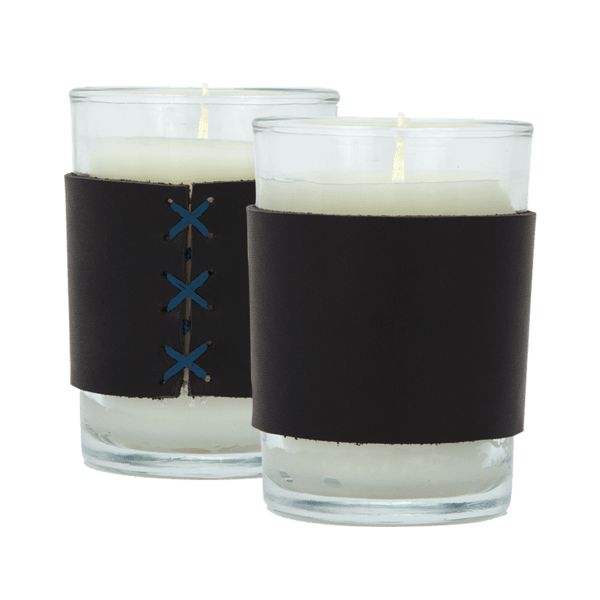 Harper 8 oz. Leather Wrapped Candle 37