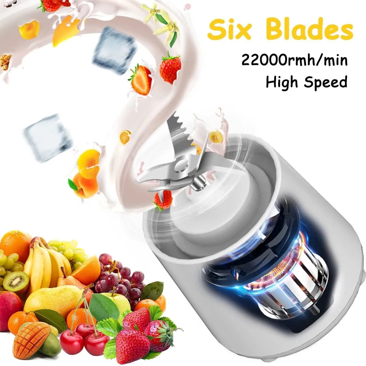 Custom Mini USB Rechargeable Blender For Fruit Smoothies 4