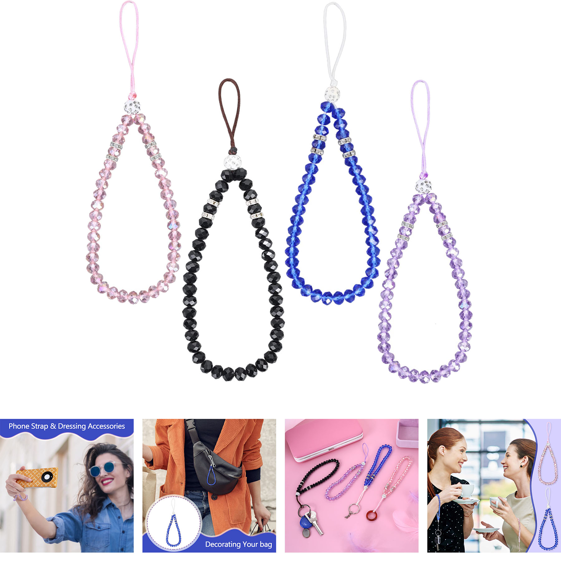 Crystal Cell Phone Lanyard