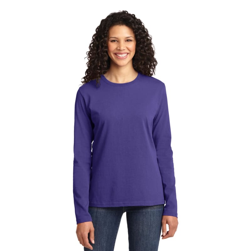 Port & Company Women's Long Sleeve Core Cotton Tee. 88