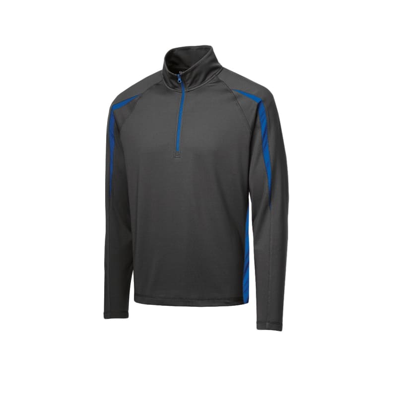 Sport-Tek Sport-Wick Stretch 1/2-Zip Colorblock Pullover., custom hoodie or sweatshirt with logo imprint 9