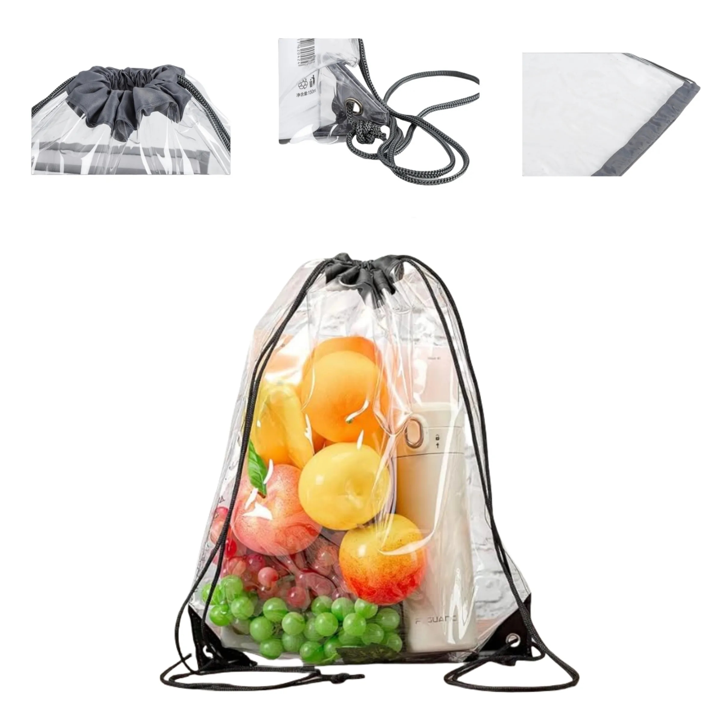 Clear Colorful Drawstring Bags 4