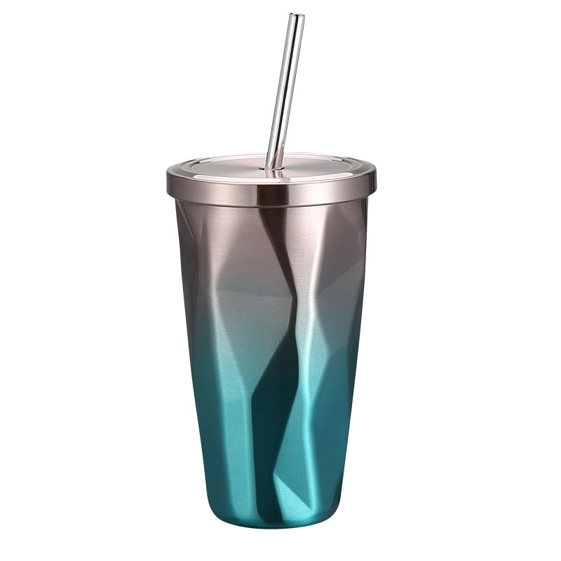 16oz Stainless Steel Tumbler with Lid and Straw 5