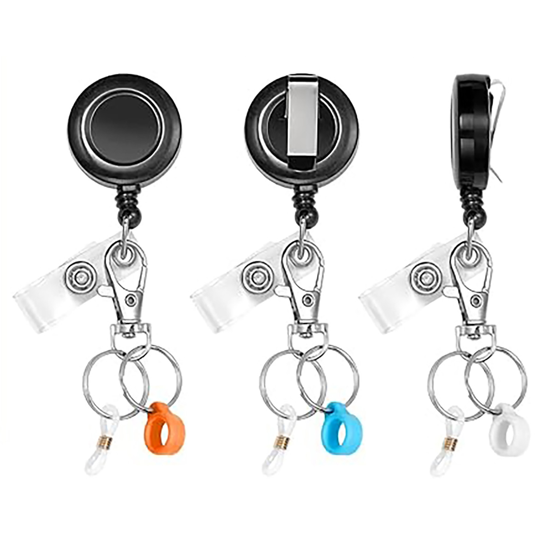 Easy Pull Badge Reel Silicone Clip With Lobster Buckle Pen Holder Keychain 4
