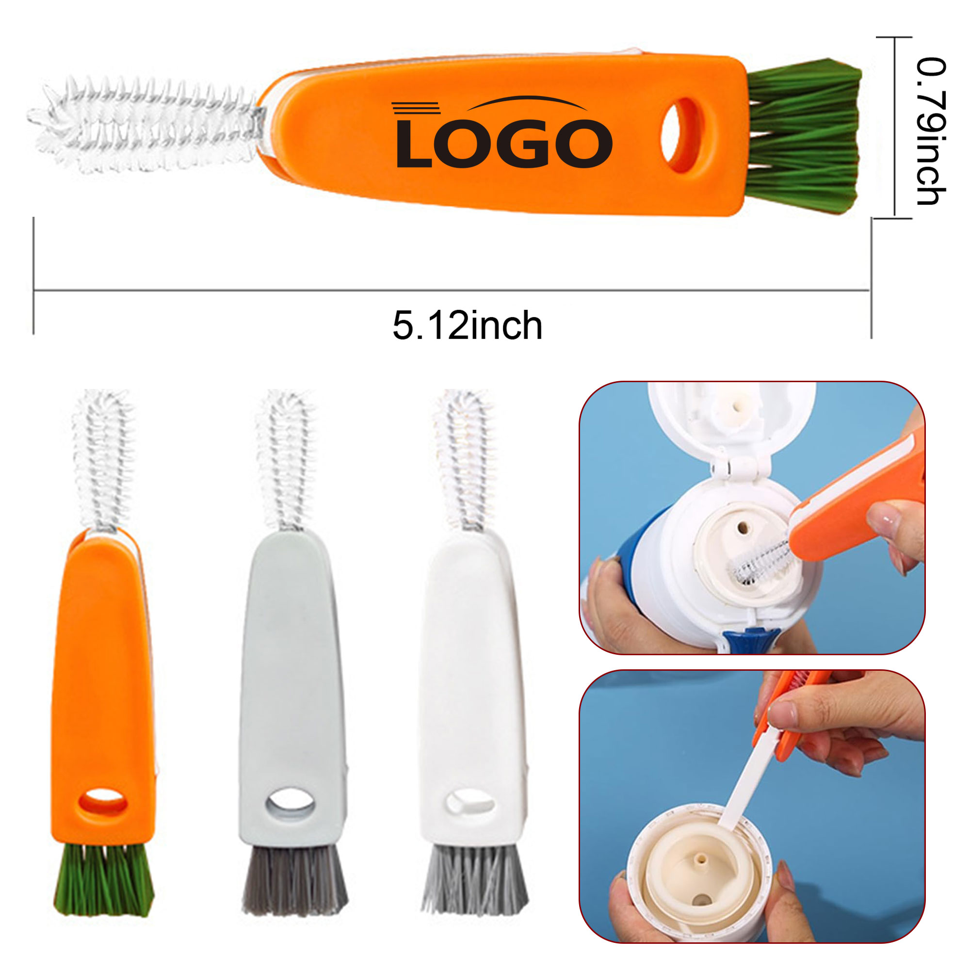 Multifunctional Crevice Portable Cup Lid Cleaning Brush 2