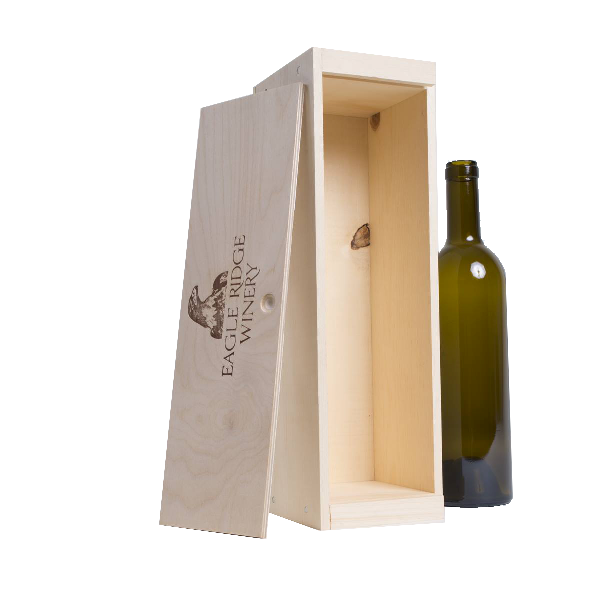 1-Bottle Wood Wine Box 4