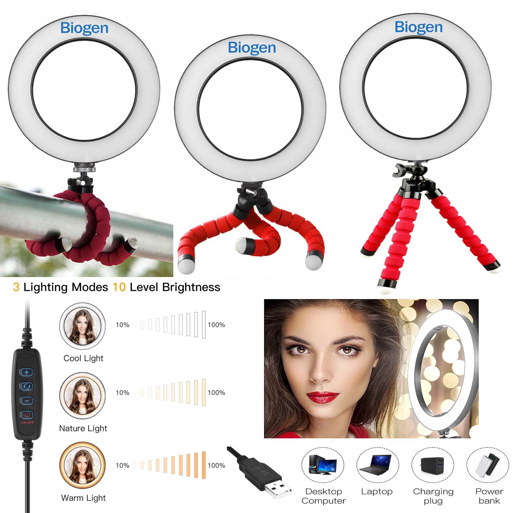 iBank ® 8" Ring Light with Tripod Stand 2